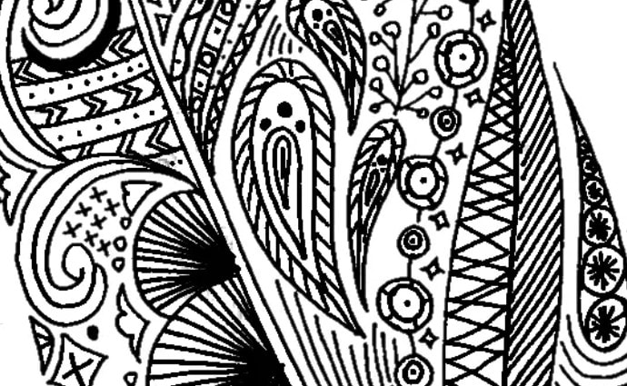 Free feather coloring page for adults and kids