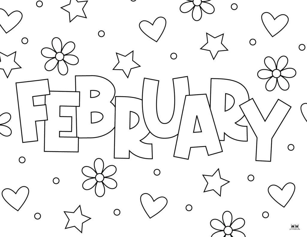 February coloring pages