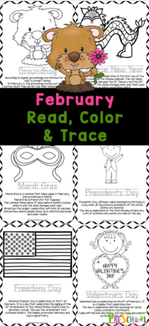 February coloring pages free homeschool deals