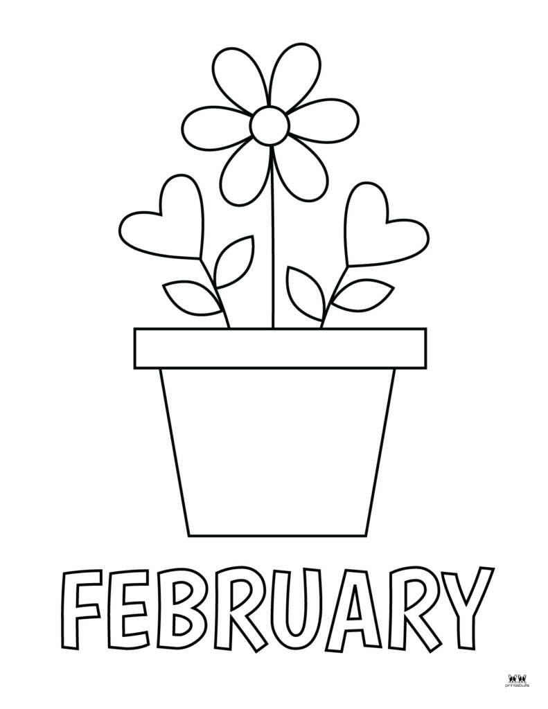 February coloring pages