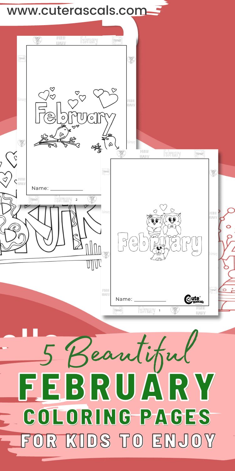 Beautiful february coloring pages for kids to enjoy
