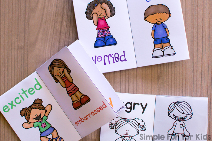 Emotions mini folding book