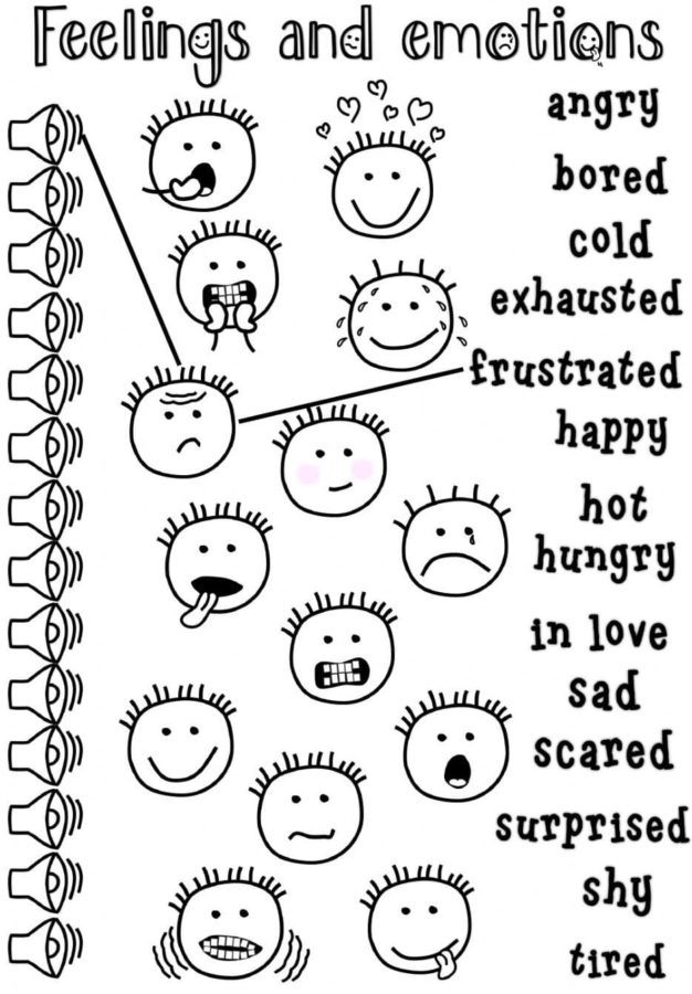 Feelings coloring pages