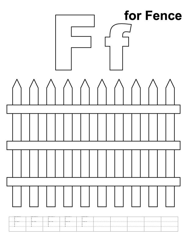 F for fence coloring page with handwriting practice download free f for fence coloring page wiâ kids handwriting practice handwriting practice coloring pages