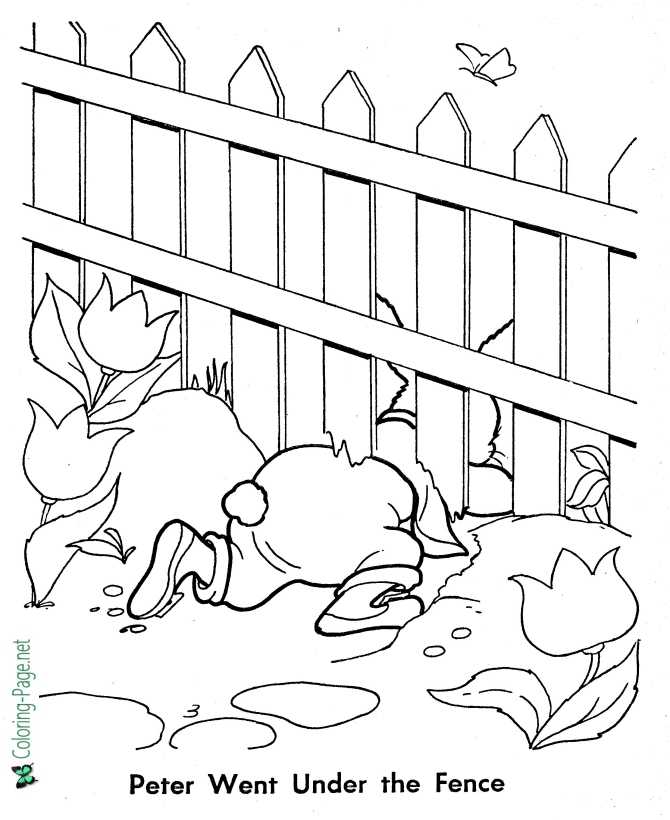 Peter rabbit coloring page