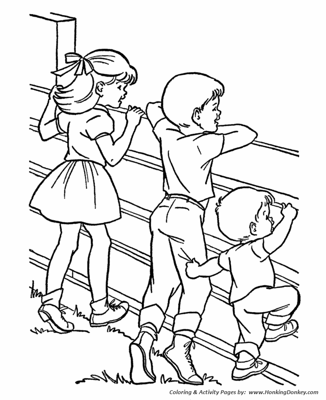 Farm life coloring pages printable farmyard fence coloring page and kids activity sheet