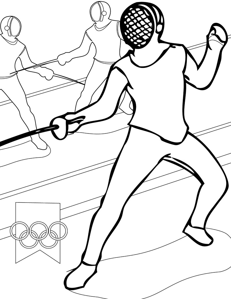Fencing coloring pages