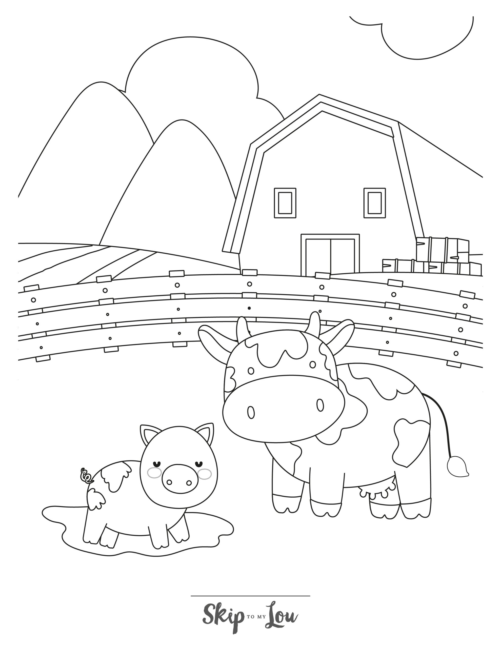 Farm coloring pages free printables to download skip to my lou