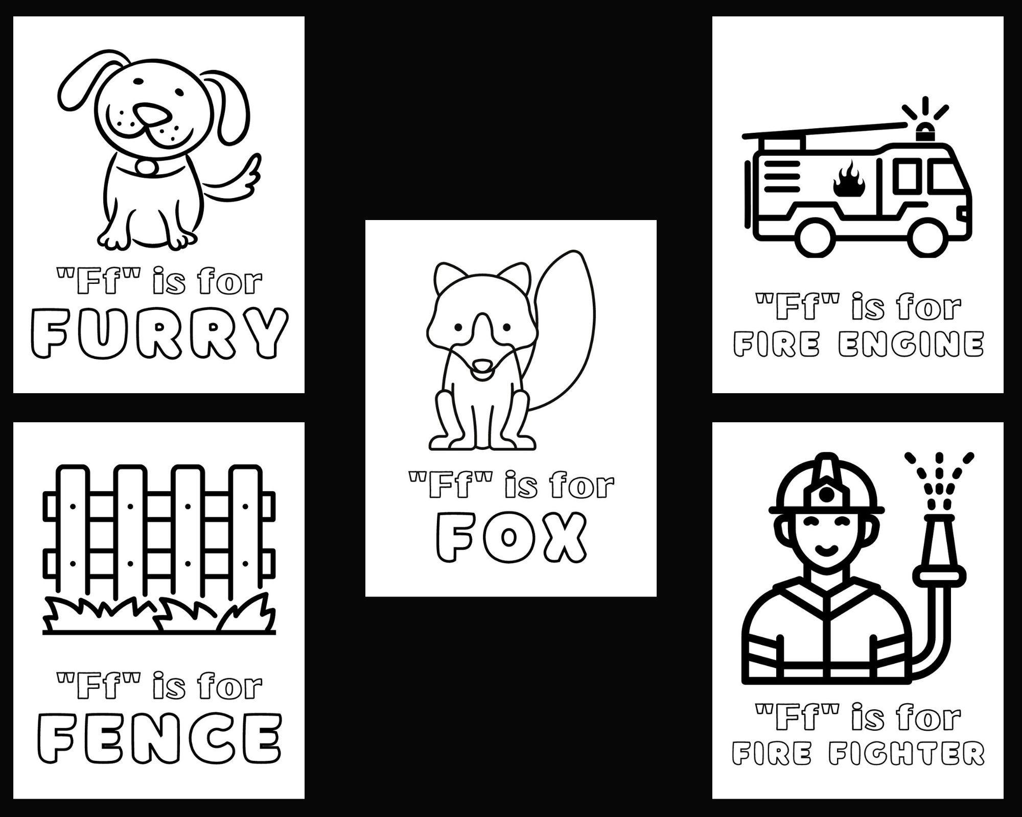 Fantastic letter f coloring pages printable pdf