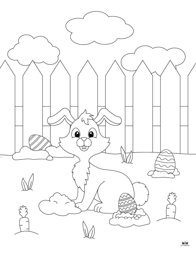 Easter bunny coloring pages