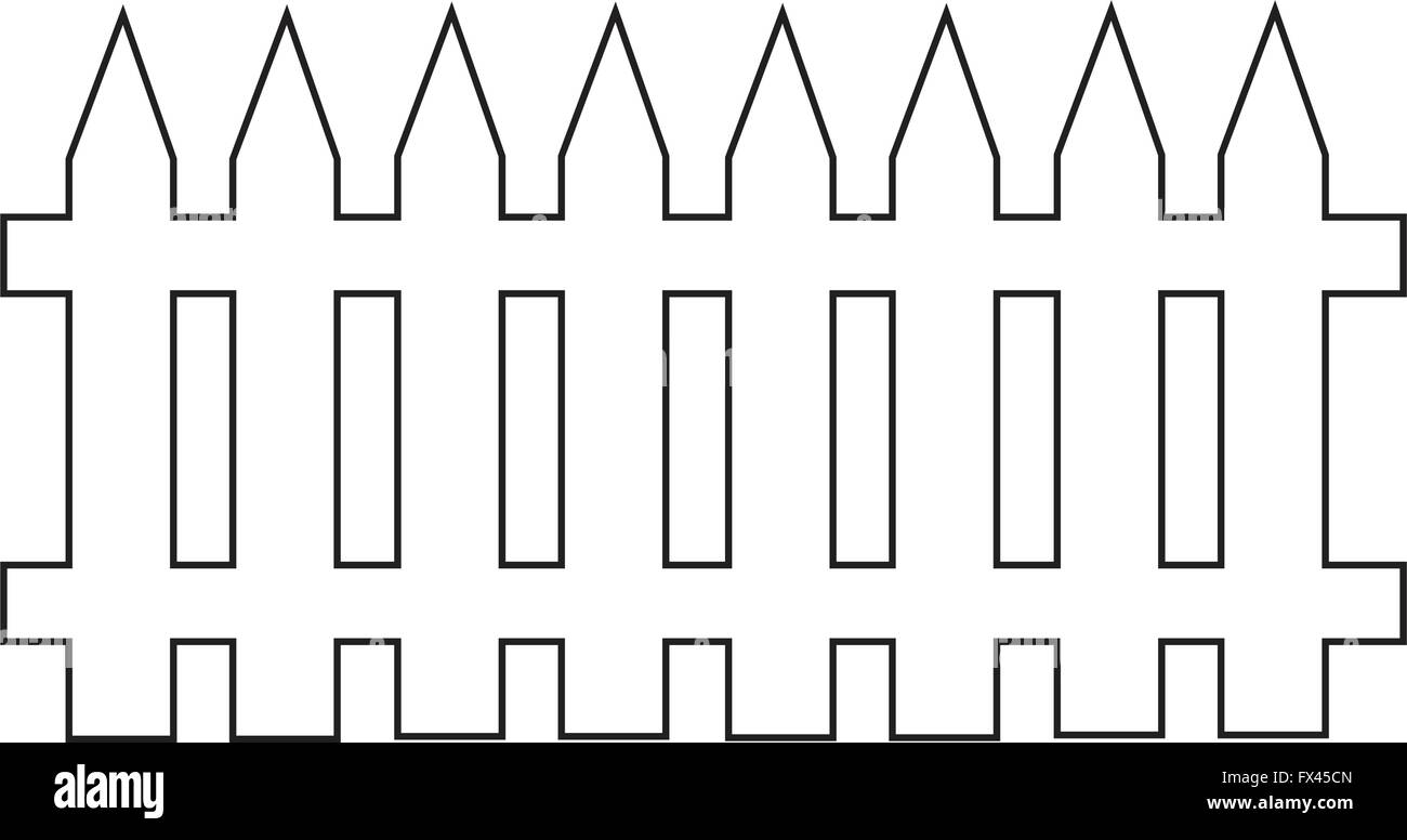 Wood palisade cut out stock images pictures