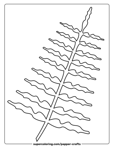 Fern leaf template free printable papercraft templates
