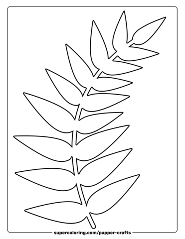 Fern leaf template free printable papercraft templates
