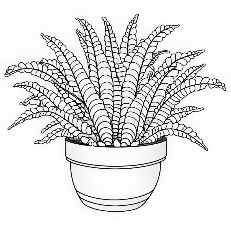 Coloring fern stock illustrations â coloring fern stock illustrations vectors clipart