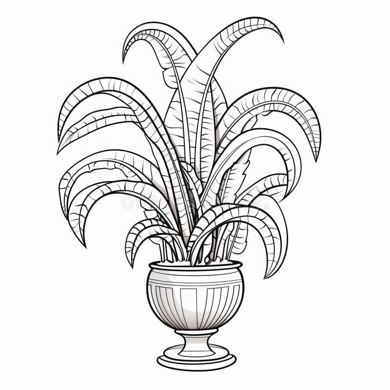 Coloring fern stock illustrations â coloring fern stock illustrations vectors clipart
