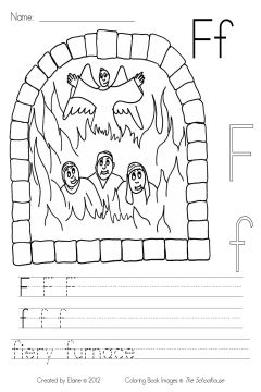 Fiery furnace coloring page â the treasured schoolhouse