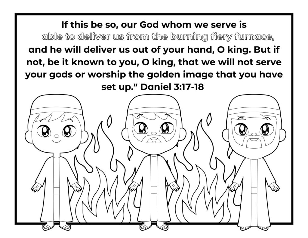 Free fiery furnace loring pages