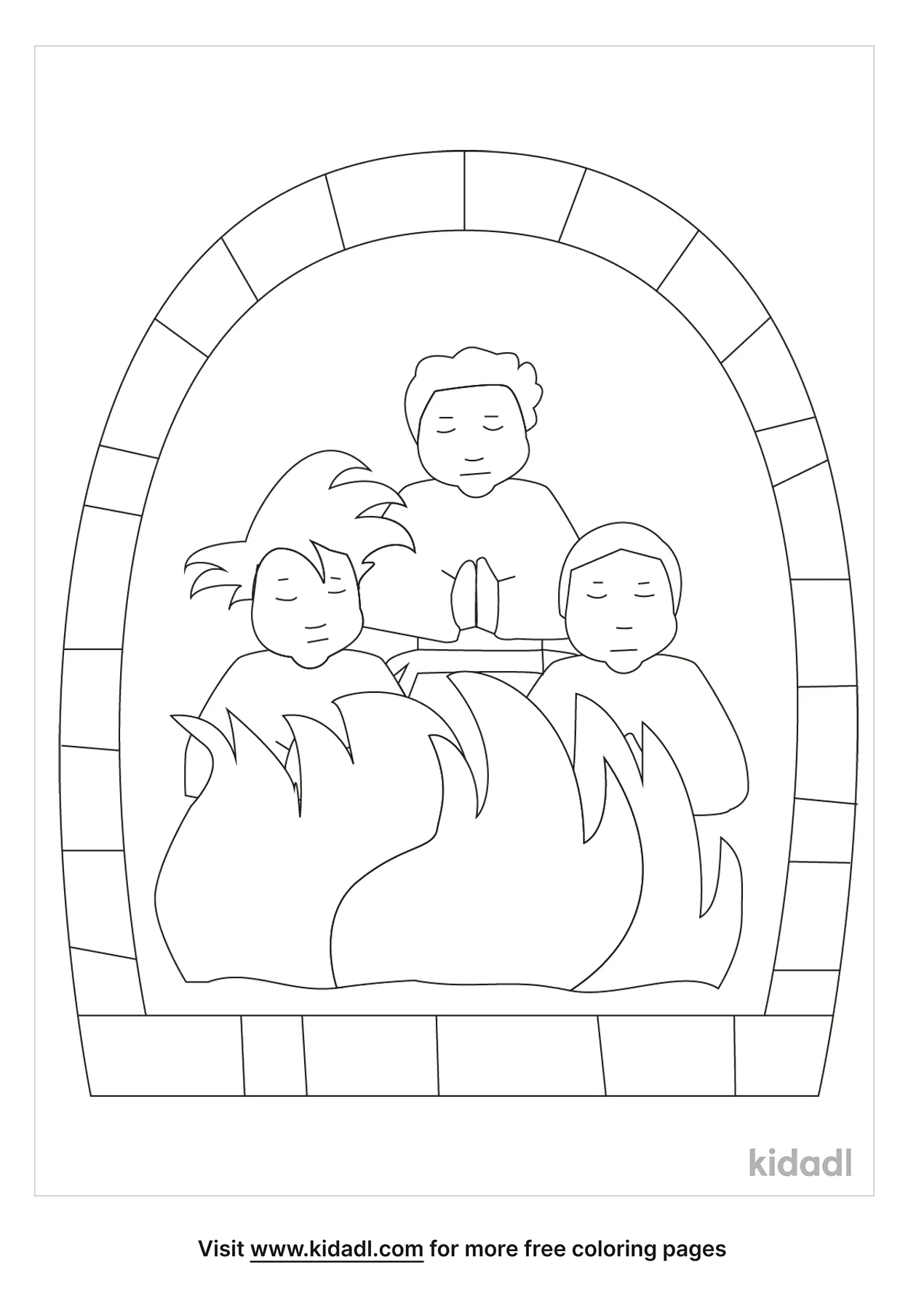 Free fiery furnace coloring page coloring page printables