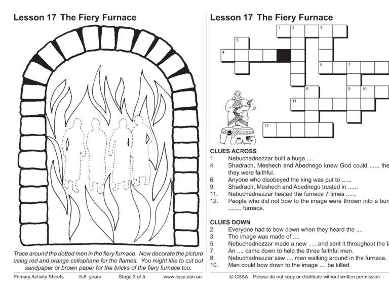 In the fiery furnace cssa stage primary lesson â magnify him together