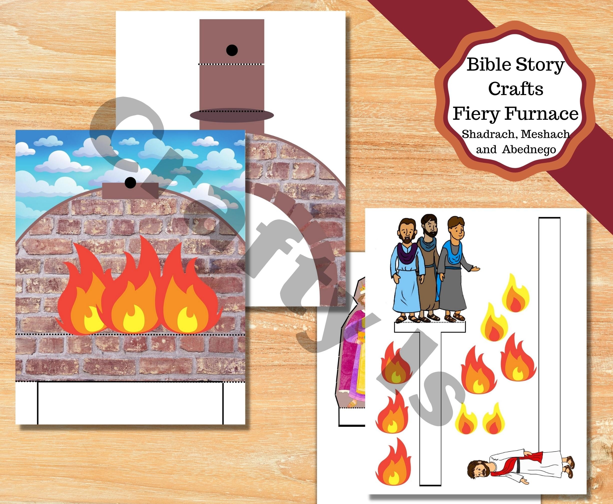 Book of daniel printable fiery furnace craft shadrach meshach and abednego