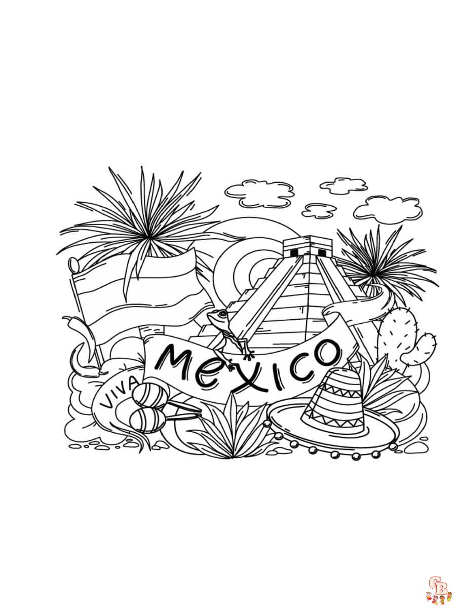 Printable mexico coloring pages free for kids and adults