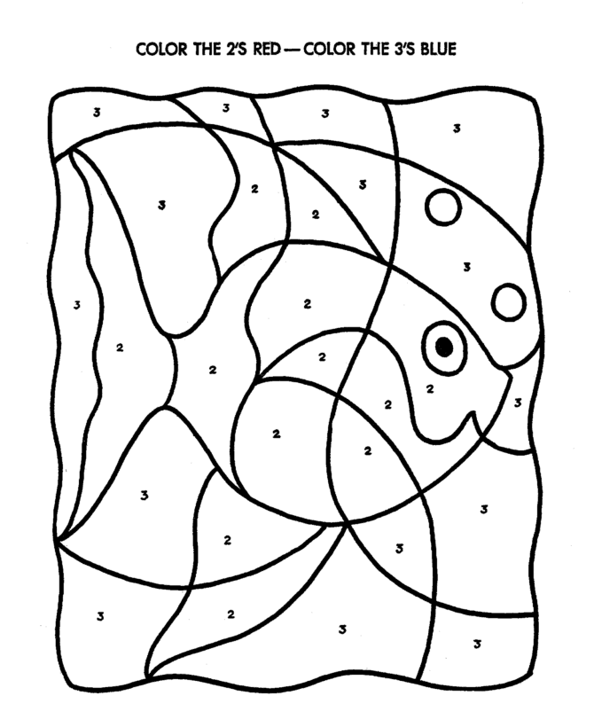 Hidden picture coloring page fill in the colors to find hidden fish drawing coloring pages activity sheet