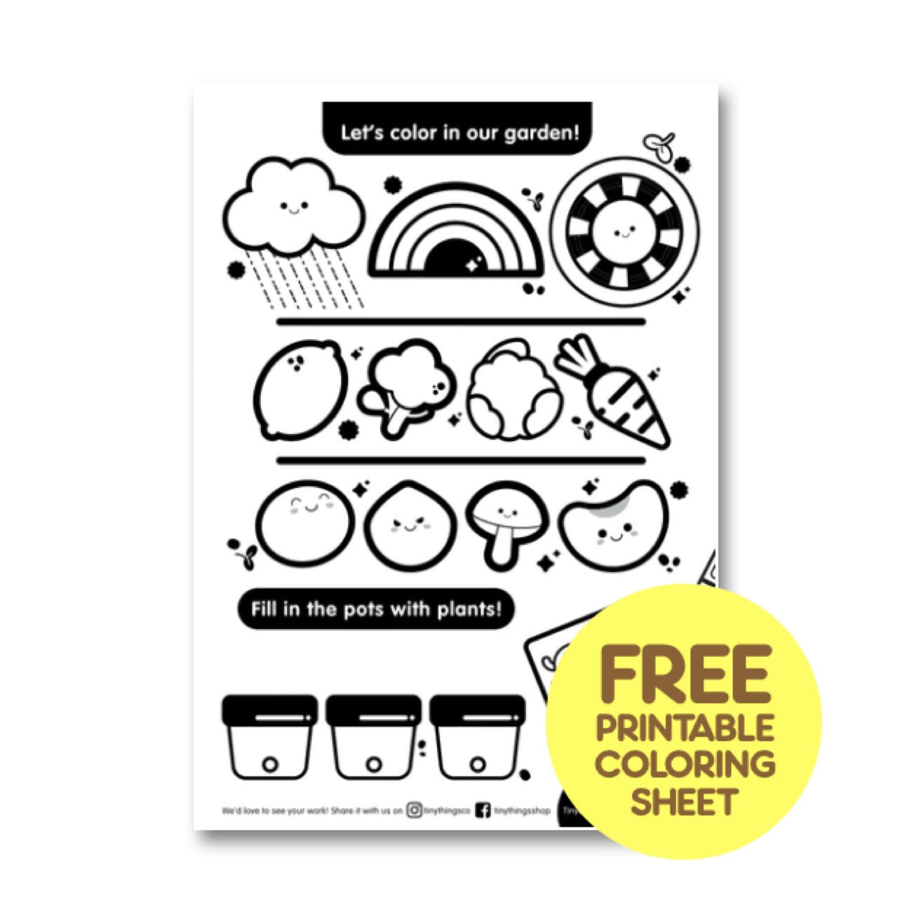 Tiny things free printable tiny the bud summer art workshop coloring â tiny buds baby naturals
