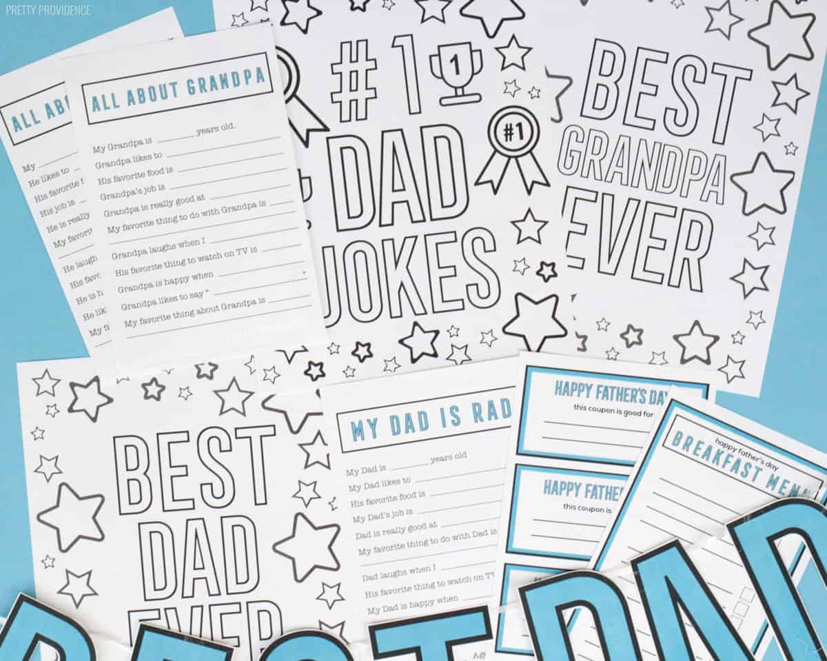 Fathers day printables