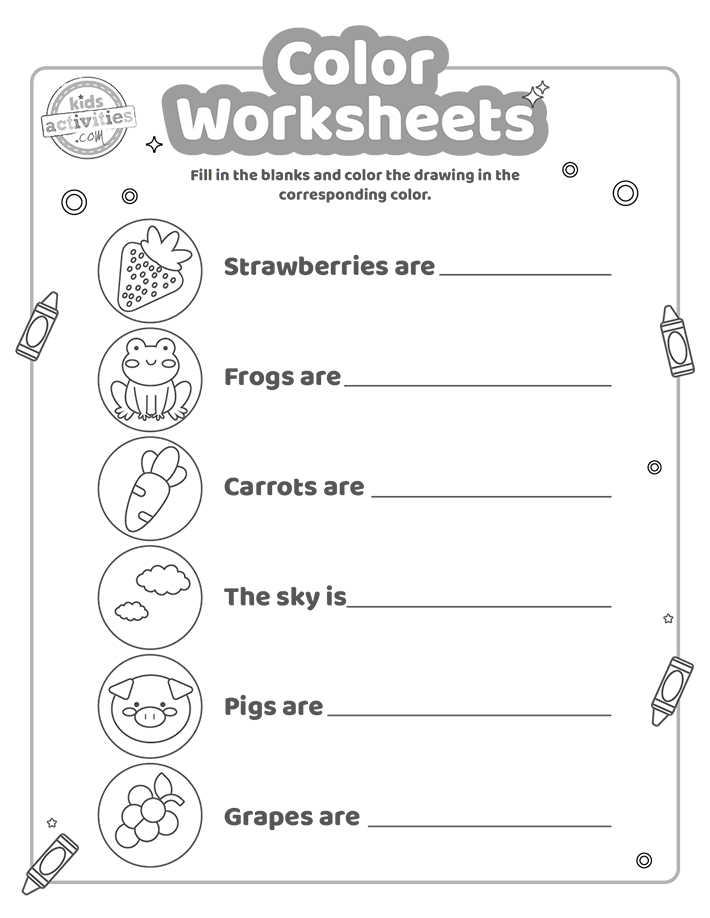 Free printable coloring worksheets kids activities blog