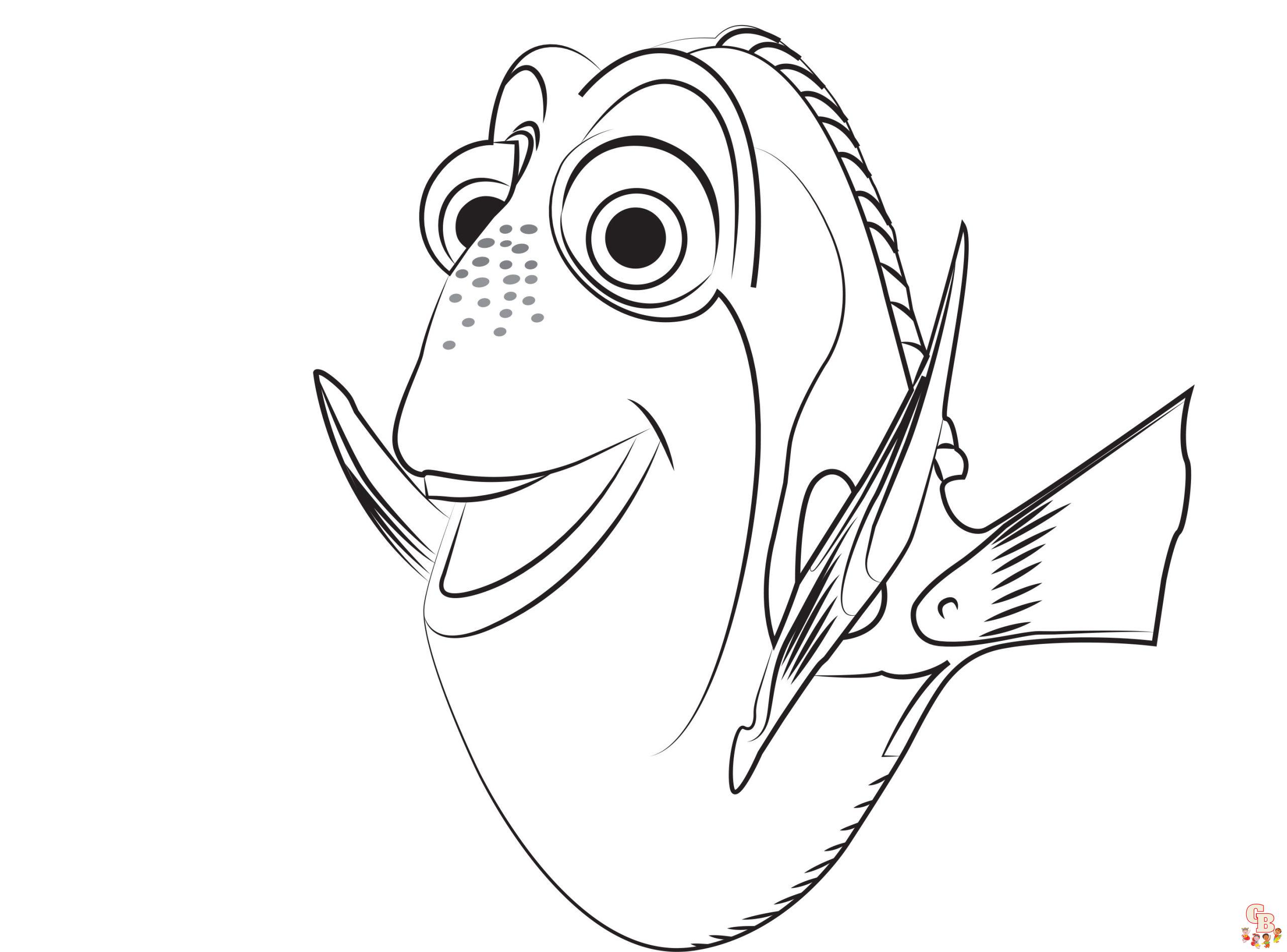 Printable finding nemo coloring pages for kids