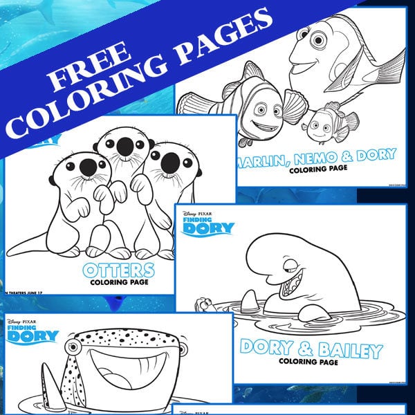 Finding dory coloring pages