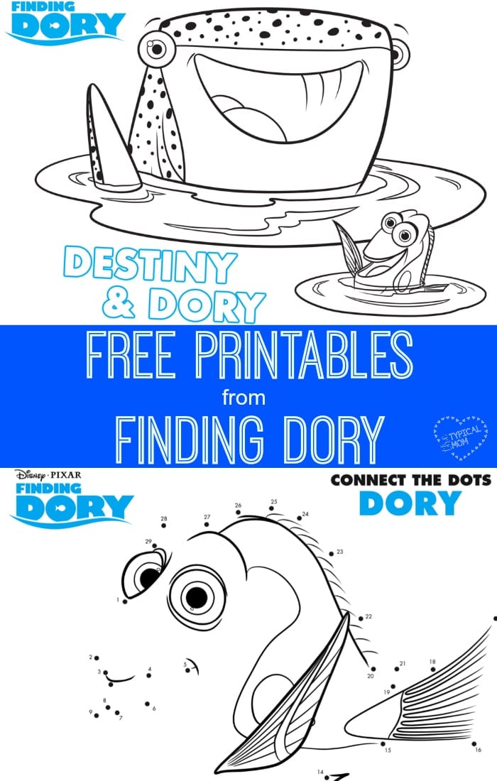 Free disney finding dory coloring pages printables