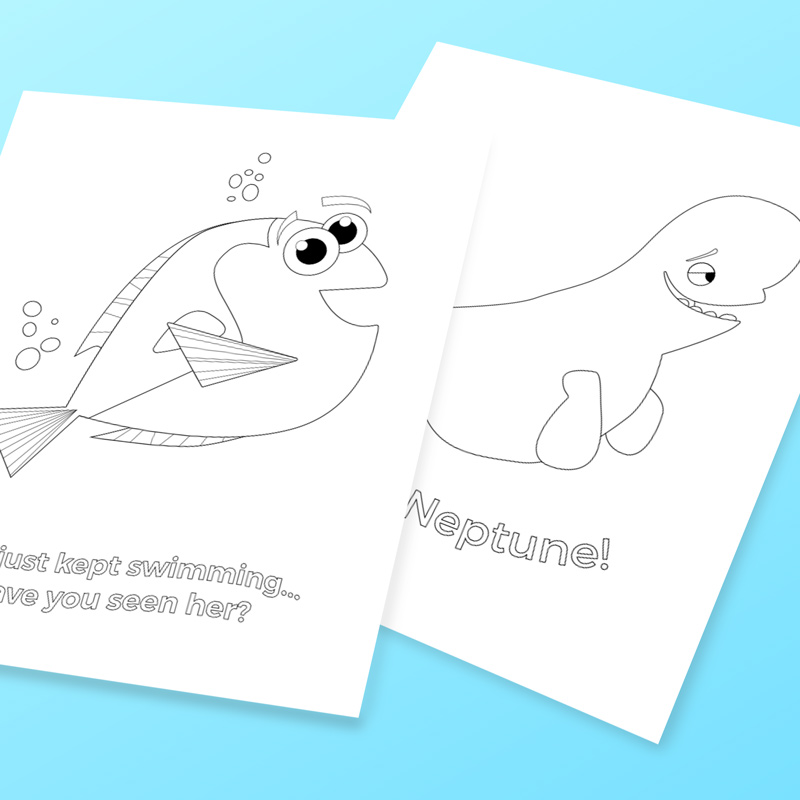 Finding dory coloring pages for kids