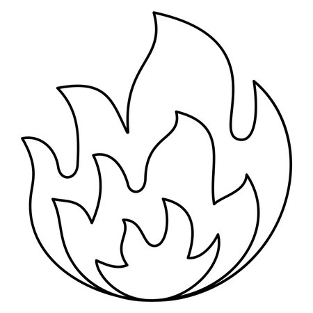 Fire coloring page stock vector illustration and royalty free fire coloring page clipart