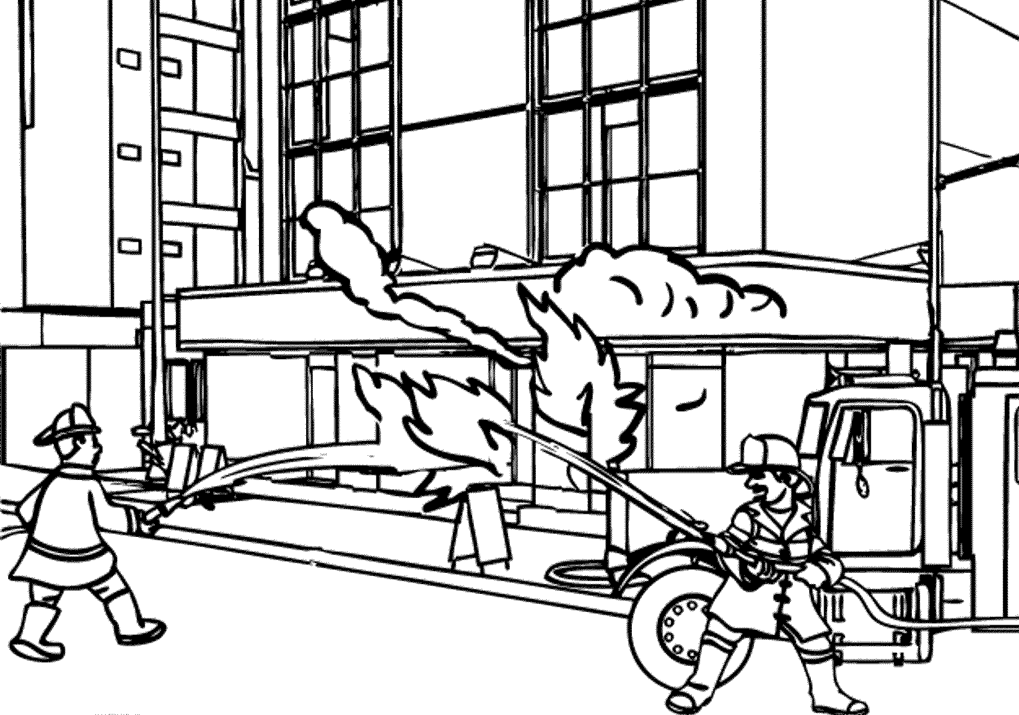 Fire coloring pages