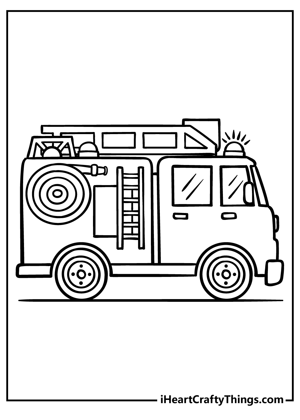 Fire truck coloring pages free printables