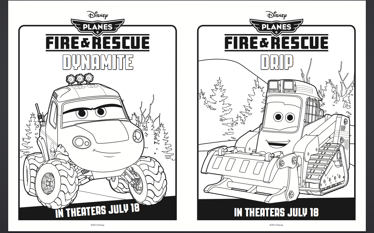 Free disney planes fire and rescue coloring pages and activity sheets printables