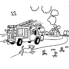 Firefighter coloring pages