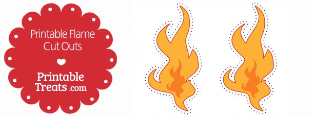 Printable flame cut outs â printable treats