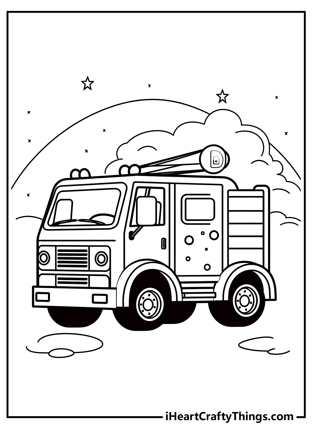 Fire truck coloring pages free printables