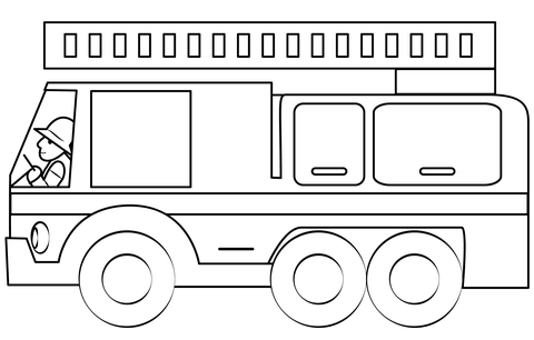 Fire truck coloring page free printable coloring pages