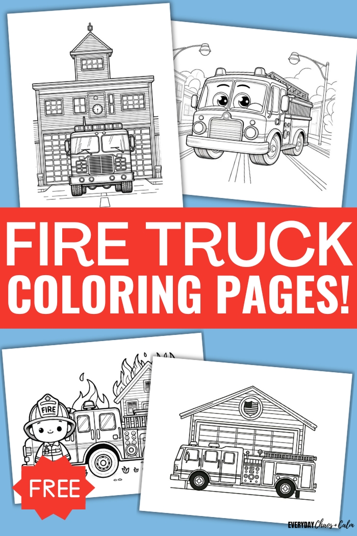 Free fire truck coloring pages for kids