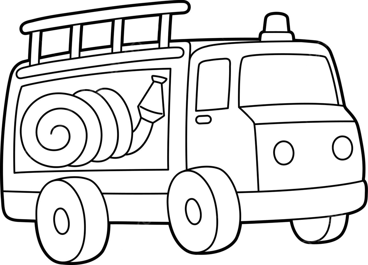 Fire truck coloring page isolated for kids line design kid vector fire drawing truck drawing fire truck drawing png and vector with transparent background for free download
