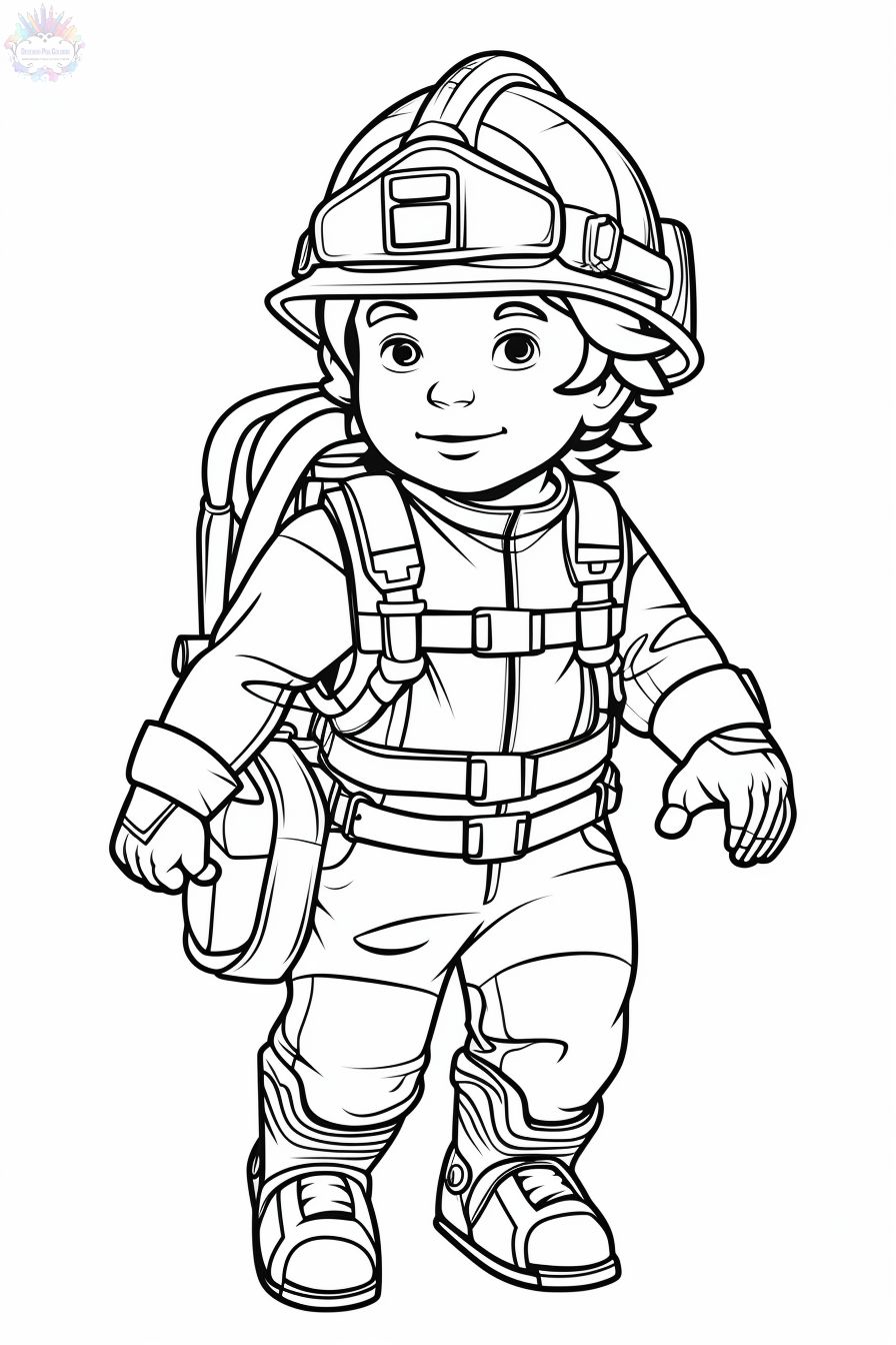 Firefighter coloring pages