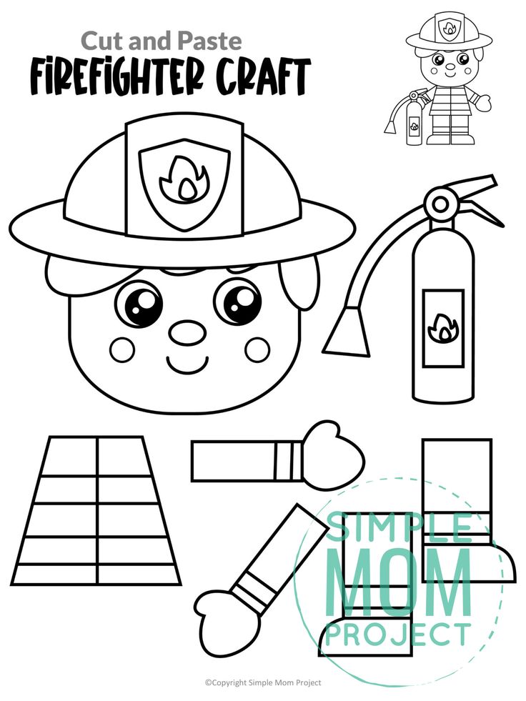 Free printable firefighter craft template firefighter crafts fire safety preschool munity helpers crafts