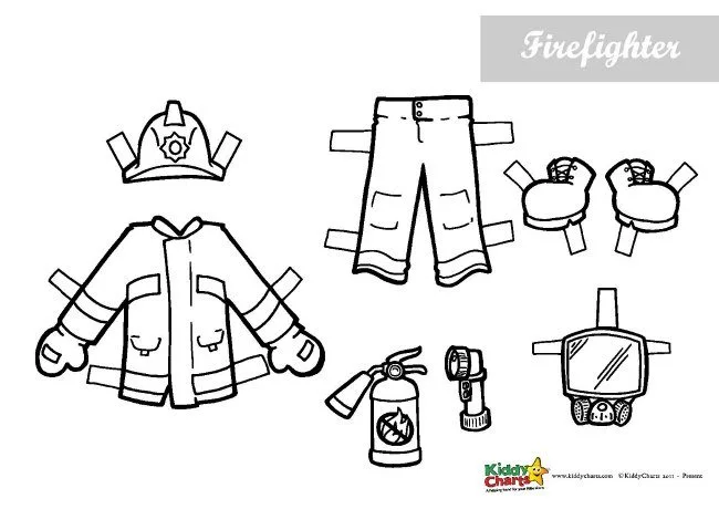 Fireman activity for kids free paper dolls