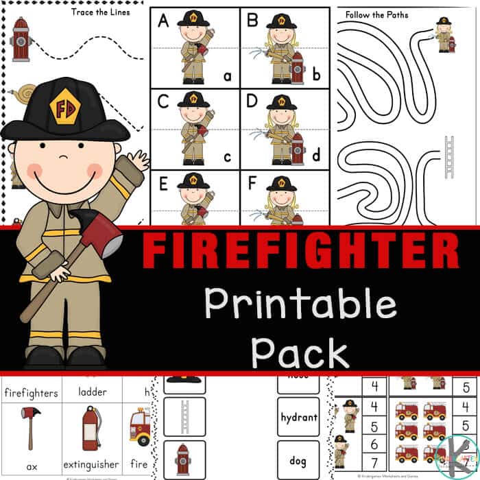Free free printable firefighter worksheets for kindergarten