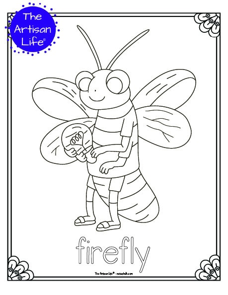 Cute insect coloring pages
