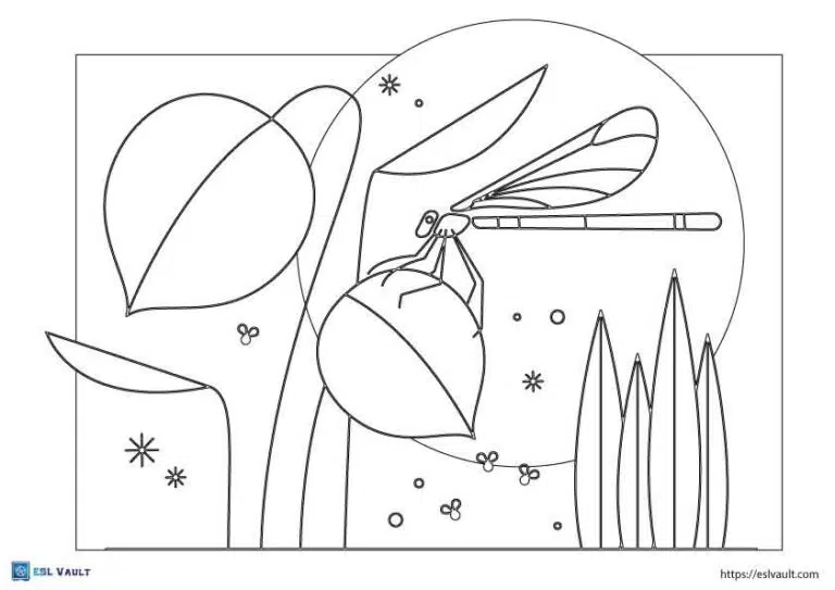 Beautiful dragonfly coloring pages