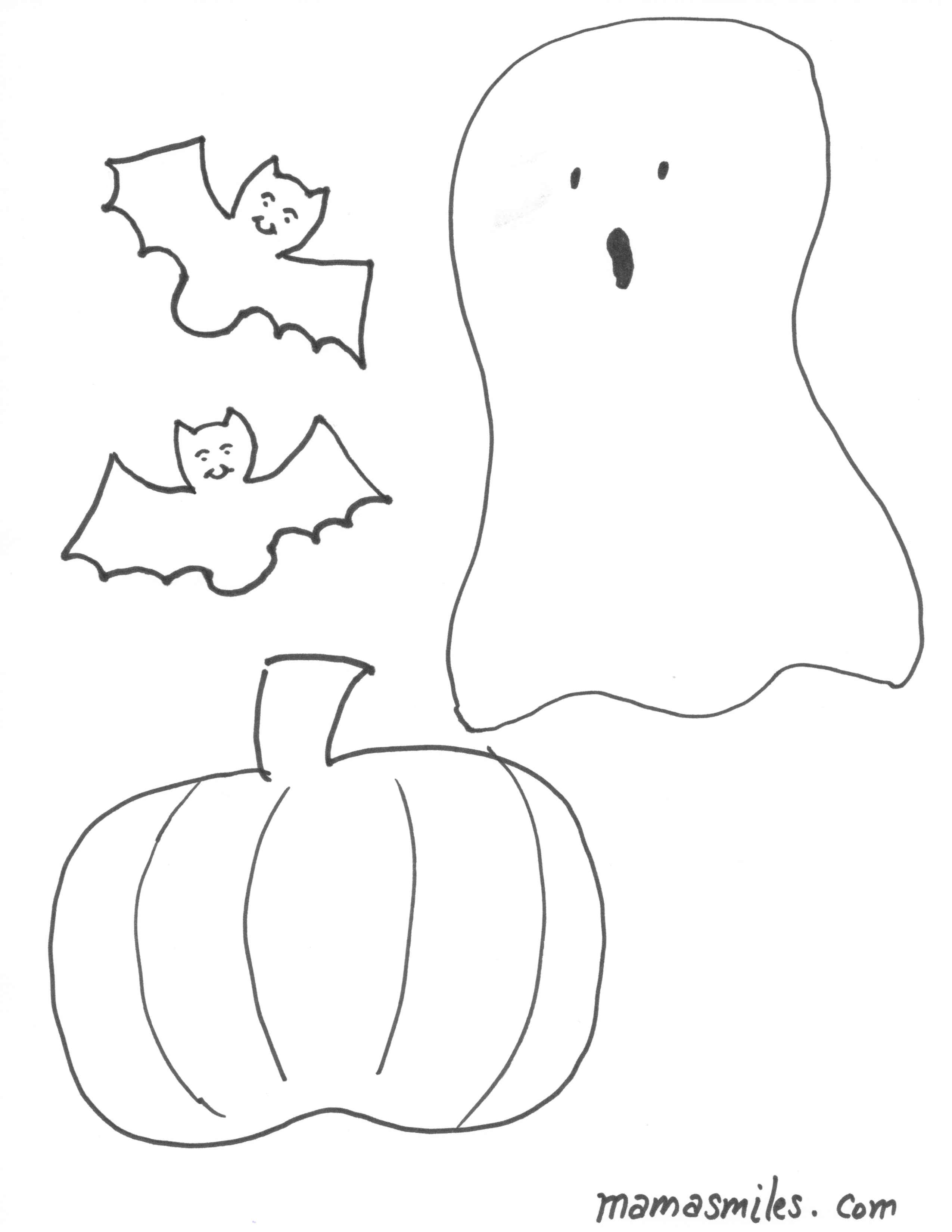 Halloween coloring pages and halloween felt board shapes